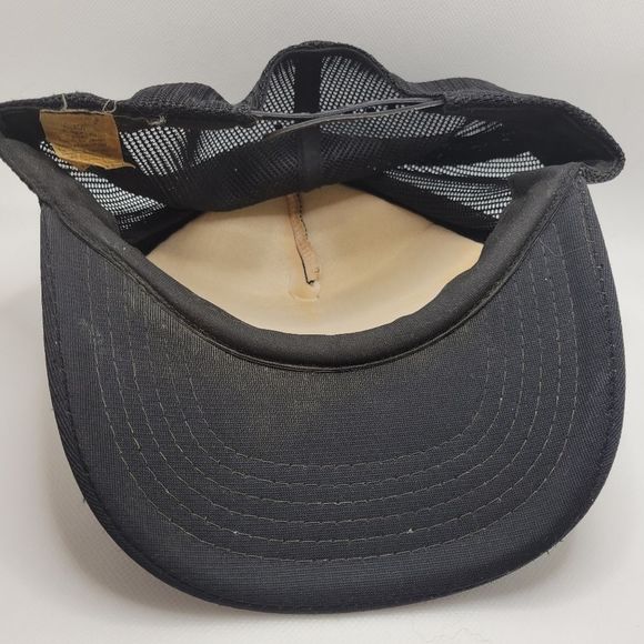 Vintage Trucker Hat Kayjet Foam Mesh Black Snapback Cap Keystone Ag Producers - Picture 9 of 9